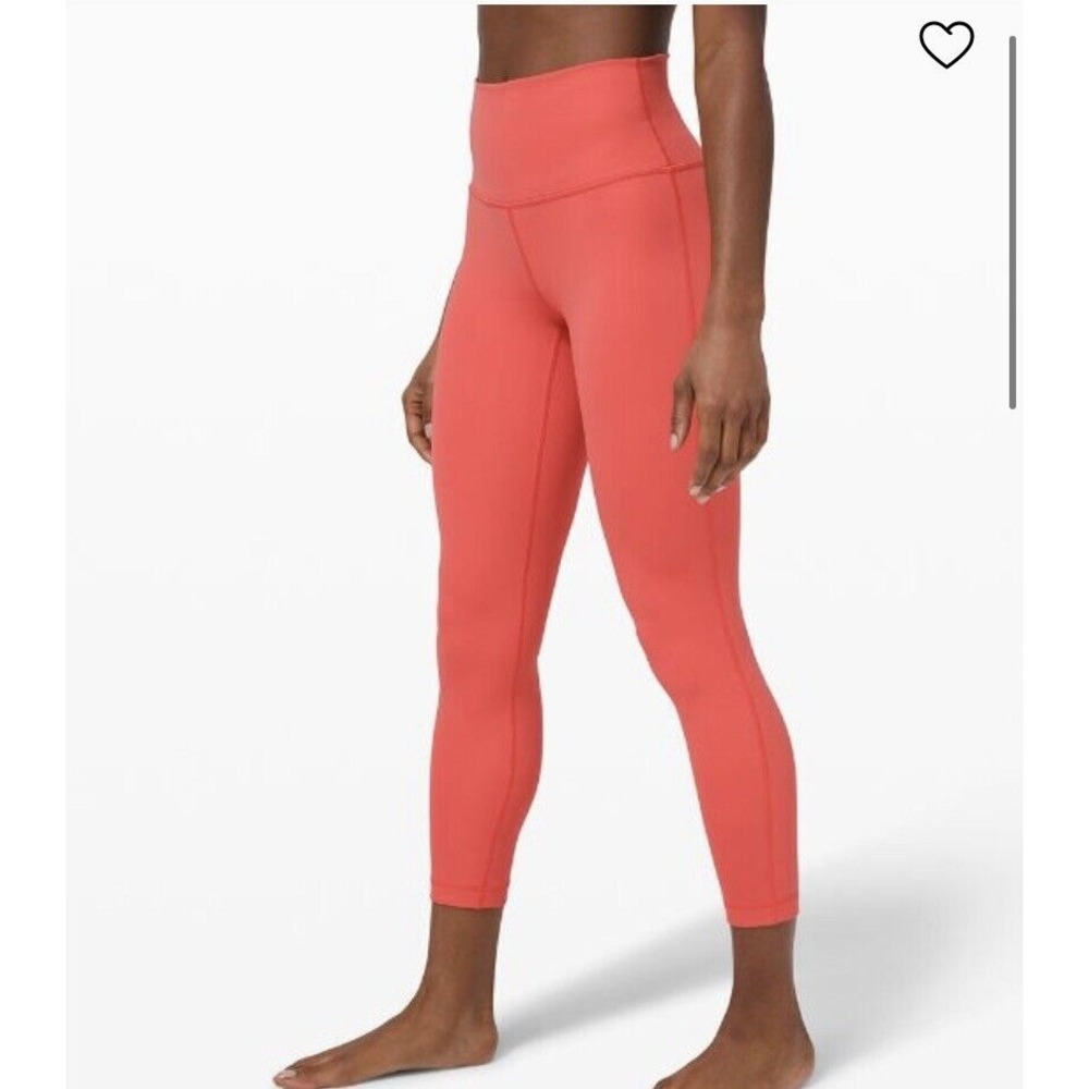 Lululemon Wunder Under‎ HR Tight 25" Lux Watermelon Red Size 4